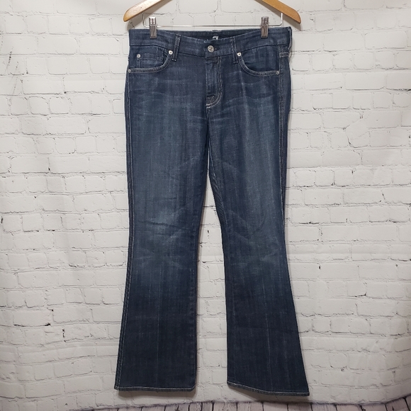 7FAM Sz 28 Vintage "A" Pocket Boot Cut Jeans - Picture 3 of 16
